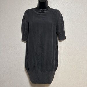 *Allsaints 100% Silk with Merino Trim Dress Color Gray Size 6